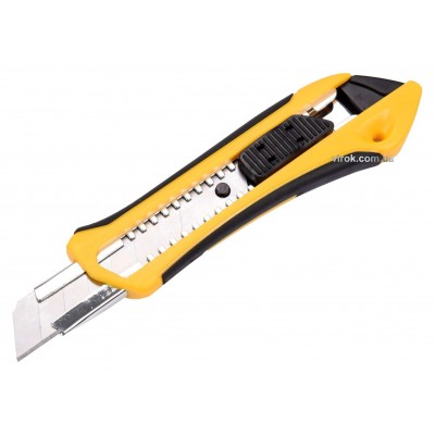 Нож VOREL с высувным лезвием и отламывающимися сегментами 18 мм Нож VOREL с высувным лезвием и отламывающимися сегментами 18 мм