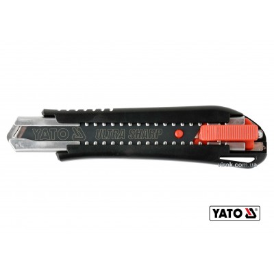 Нож YATO с высувным лезвием с отламывающимися сегментами 18 мм Нож YATO с высувным лезвием с отламывающимися сегментами 18 мм