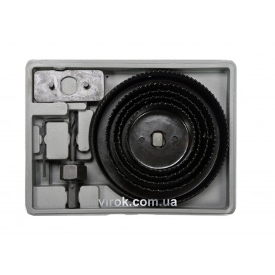 Набор кольцевых пил по дереву VOREL 64-127 мм 8 шт в кейсе Набор кольцевых пил по дереву VOREL 64-127 мм 8 шт в кейсе