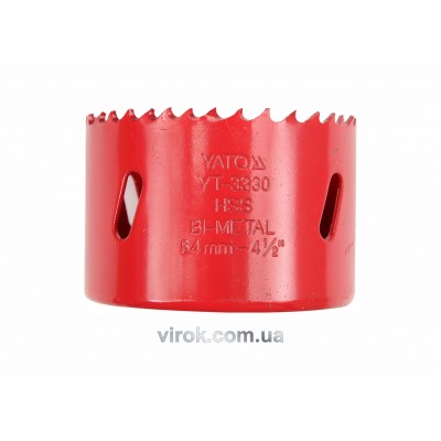 Пила кольцевая биметаллическая YATO HSS M3 95 мм