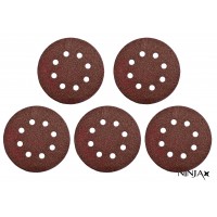 Круг шлифовальный 8 отверстий NINJA Ø125 мм Р600 5 шт Круг шлифовальный 8 отверстий NINJA Ø125 мм Р600 5 шт