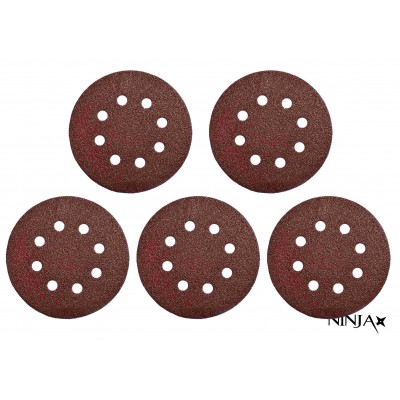 Круг шлифовальный 8 отверстий NINJA Ø125 мм Р600 5 шт