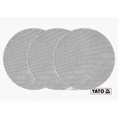 Сетка абразивная твердая на липучке до шлифмашины YATO G180 225 мм 3 шт