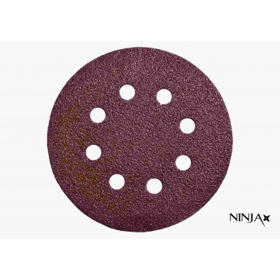 Круг шлифовальный 8 отверстий NINJA Ø125 мм Р600 5 шт Круг шлифовальный 8 отверстий NINJA Ø125 мм Р600 5 шт