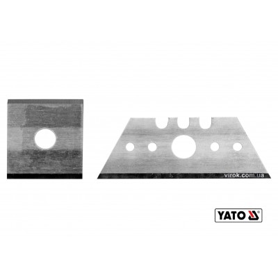 Лезвия сменные для рубанка по г/к плитах YT-76260 YATO трапециевидное- 53 х 18 х 32 мм квадрат- 23 мм 2 шт
