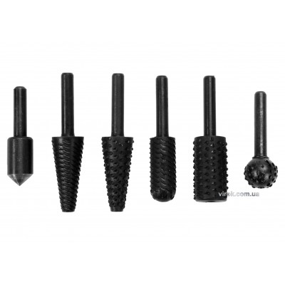 Набор фрез разной формы по металлу и дереву YATO со шпинделем 6 мм 6 шт