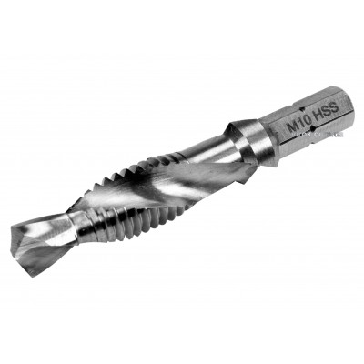Сверло-метчик YATO М10 х 1.5 x 59/15 мм HSS М2 HEX-1/4"