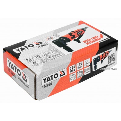 Угловая пневматическая шлифмашина YATO 1/4" 20000 об/мин 113 л/мин