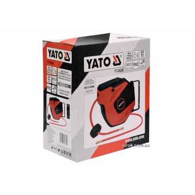 Шланг пневматический YATO на катушке с автосматыванием 8 мм 10 м