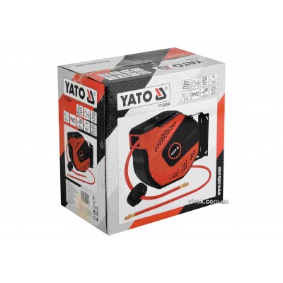 Шланг пневматический YATO на катушке с автосматыванием 8 мм 20 м