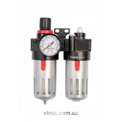 Фильтр-редуктор с смазочным прибором YATO 1/4" 90 куб.см