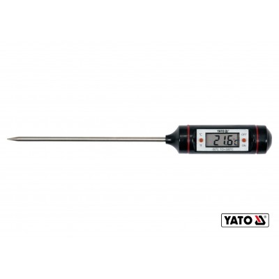 Электронный термометр YATO YT-72971 с зондом 130 мм -50ºС-+300ºС питание- 1.5 В (LR44)
