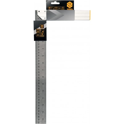 Уголок с уровнем VOREL 400 мм / 14.5 ", метрическая и дюймовая шкалы, алюминий + сталь