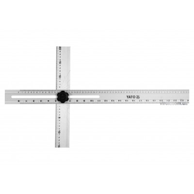 Угольник алюминиевый YATO с двух линеек с метрическими и дюймовыми шкалами 600 x 360 мм Угольник алюминиевый YATO с двух линеек с метрическими и дюймовыми шкалами 600 x 360 мм