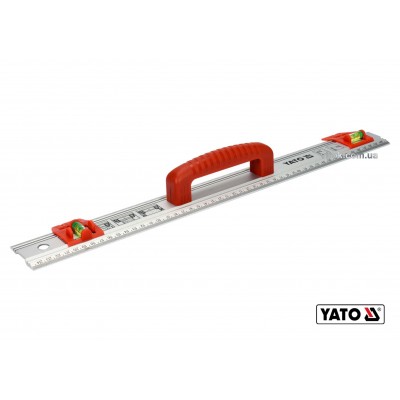 Линейка алюминиевая с ручкой YATO 500 x 59 x 2 мм 2 капсулы