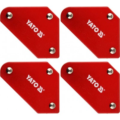 Кутники магнітні для зварювання YATO: кут: 45°, 90°, 135°, сила утримув- 4.5 кг, 43х72х12 мм, 4 шт
