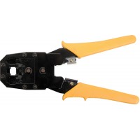 Кліщі для затискання телефонних і мережевих штепселів VOREL: L= 195 мм, RJ45 RJ10 RJ11 Кліщі для затискання телефонних і мережевих штепселів VOREL: L= 195 мм, RJ45 RJ10 RJ11