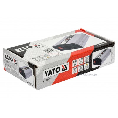 Преобразователь напряжения YATO YT-81491 (800 Вт, с 12 В DC в 230 В AC)