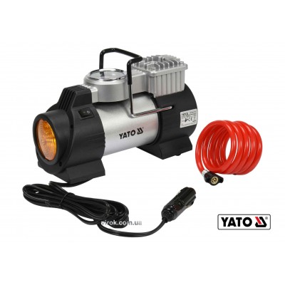 Компрессор автомобильный YATO 12 В 180 Вт 40 л/мин 1 Mпа + шланг 1 м + насадки + мешок