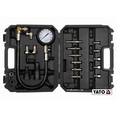 Компрессометр для дизельных двигателей YATO 7 Мпа с инструментами 19 шт + кейс