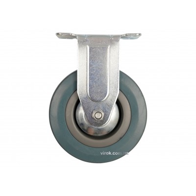 Колесо для тележки резиновое с неподвижной опорой VOREL Ø75 x 21 x 104 мм 30 кг