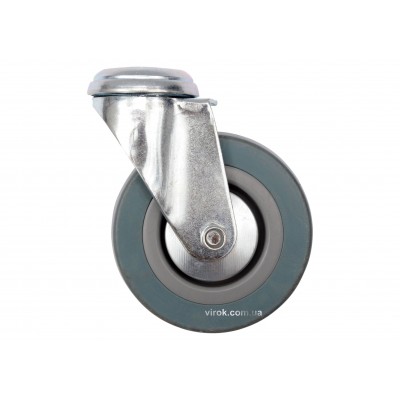 Колесо для тележки с вращающейся опорой и крепежным отверстием VOREL Ø50 x 16 x 72 мм 20 кг