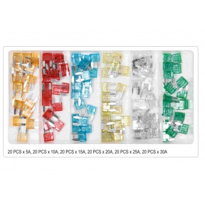 Набор предохранителей YATO MINI 120 шт Набор предохранителей YATO MINI 120 шт