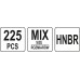 Набор резиновых прокладок различных размеров YATO с каучука-HNBR, для систем кондиционирования 225 шт.
