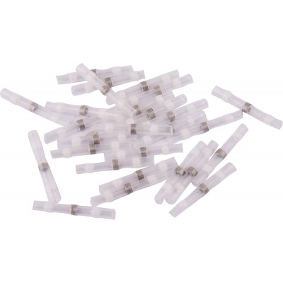 Кембрики термоусадні при t≤ 105°C з припоєм YATO, прозорі, для провідників 0.25- 0.34 мм², 100 шт