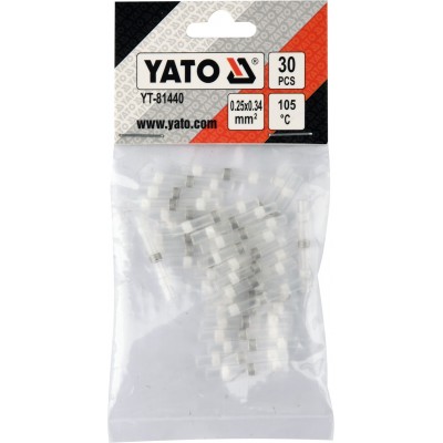 Кембрики термоусадочные до 105 °C с оловом YATO, для проводников 0.25-0.34 мм², 30 шт. Кембрики термоусадочные до 105 °C с оловом YATO, для проводников 0.25-0.34 мм², 30 шт.