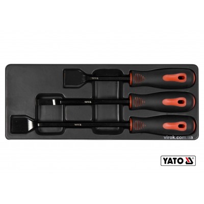 Набор стальных скребков YATO 25 x 220 мм 10 x 270 мм 25 x 310 мм 3 шт Набор стальных скребков YATO 25 x 220 мм 10 x 270 мм 25 x 310 мм 3 шт