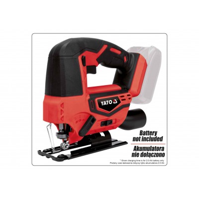 Лобзик аккумуляторный YATO Li-Ion 18 В 50 мм (без аккумулятора и зарядного устройства) Лобзик аккумуляторный YATO Li-Ion 18 В 50 мм (без аккумулятора и зарядного устройства)