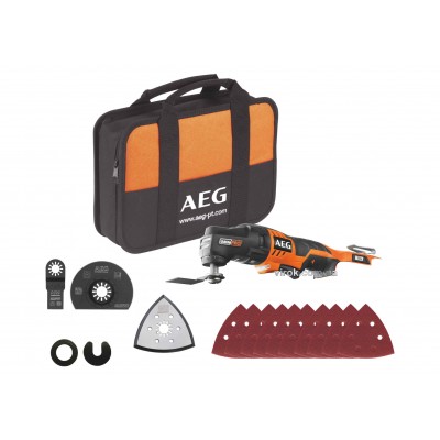 Многофункциональный инструмент (реноватор) аккумуляторный AEG Li-Ion 18 В + насадки + сумка (БЕЗ АККУМУЛЯТОРА) (4935446706) Многофункциональный инструмент (реноватор) аккумуляторный AEG Li-Ion 18 В + насадки + сумка (БЕЗ АККУМУЛЯТОРА) (4935446706)