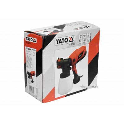 Краскораспылитель YATO 600 Вт 1 л сопло Ø2.6 мм Краскораспылитель YATO 600 Вт 1 л сопло Ø2.6 мм