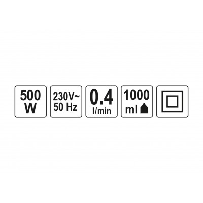 Краскораспылитель YATO 500 Вт 1 л Краскораспылитель YATO 500 Вт 1 л