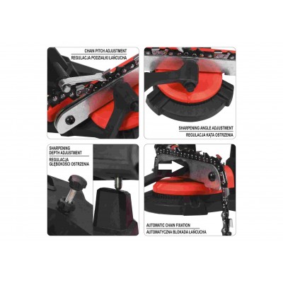 Станок для заточки цепей YATO 85 Вт 5500 об/мин 0-35° диск- 108 x 23 x 3.2 мм Станок для заточки цепей YATO 85 Вт 5500 об/мин 0-35° диск- 108 x 23 x 3.2 мм