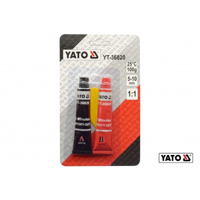 Клей двухкомпонентный эпоксидный YATO 5-10 мин по 10 г