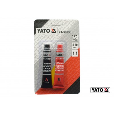 Клей двухкомпонентный акриловый YATO 5-10 мин по 10 г