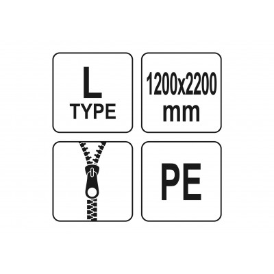 Пленка пылезащитная для дверных и оконных проемов YATO 220 х 120 см тип "L" отверстие- 180 х 90 см Пленка пылезащитная для дверных и оконных проемов YATO 220 х 120 см тип "L" отверстие- 180 х 90 см