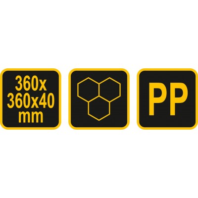 Формы из полипропилена для изготовления брусчатки VOREL 360 х 360 x 40 мм Формы из полипропилена для изготовления брусчатки VOREL 360 х 360 x 40 мм