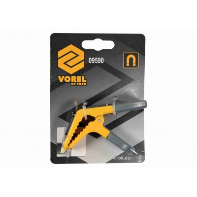 Держатель для кисти магнитный VOREL 90 мм пластиковая ручка пружинный зажим Держатель для кисти магнитный VOREL 90 мм пластиковая ручка пружинный зажим