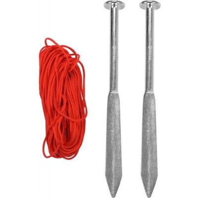 Стальные колышки для кладки со шнуром Vorel 17435, (Ø= 8 мм, l= 160 мм зі шнуром l= 10 м)