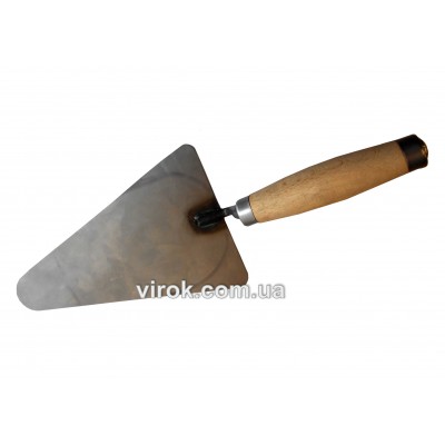 Мастерок каменщика треугольный VIROK 190 мм с металлическим наконечником
