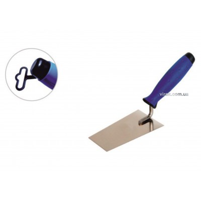 Мастерок трапециевидный с нержавейки PROFI ТМ VIROK 180 мм двухкомпонентная ручка