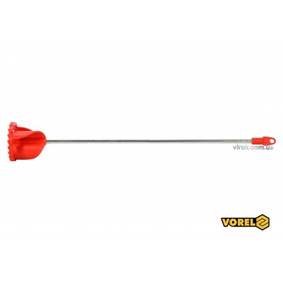 Миксер для краски пластиковый оцинкованный VOREL Ø80 х 500 мм HEX-8 мм