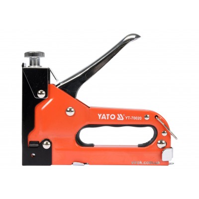 Степлер YATO с регулятором для скоб 53 4-14 мм, S 10-12 мм, J 10-14 мм