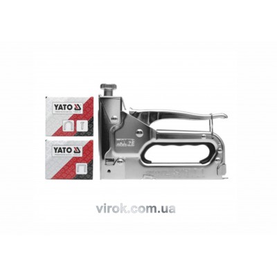 Степлер YATO с регулятором для скоб и гвоздей 6-14 х 10.6 х 1.2 мм