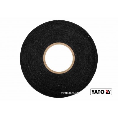 Стрічка ХБ YATO : 25 м x 19 x 0.3 мм,(тканинна основа) t= -40°С - +105°С для мотання пучків кабелів