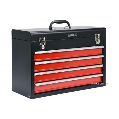 Ящик для инструментов металлический YATO с 4 шуфлядами 218 х 360 х 520 мм Ящик для инструментов металлический YATO с 4 шуфлядами 218 х 360 х 520 мм
