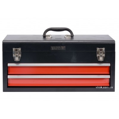 Ящик для инструментов металлический YATO с 2 шуфлядами 218 х 255 х 520 мм